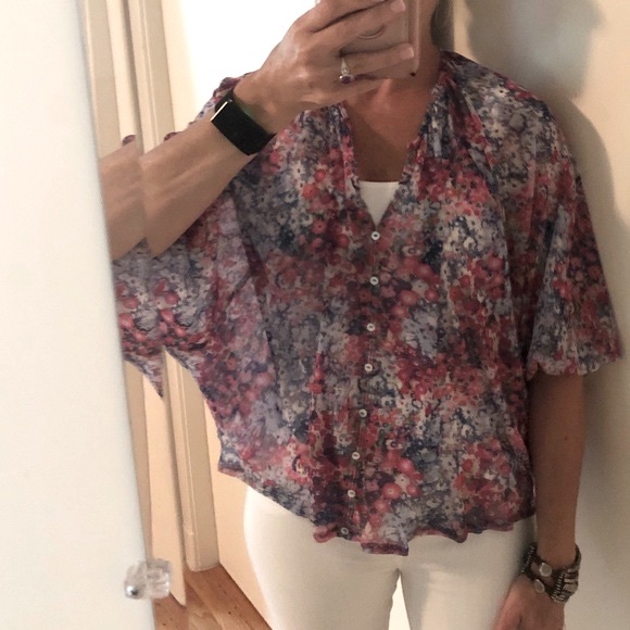 Anthropologie Weston Sheer Josephine Top - Picture 9 of 11